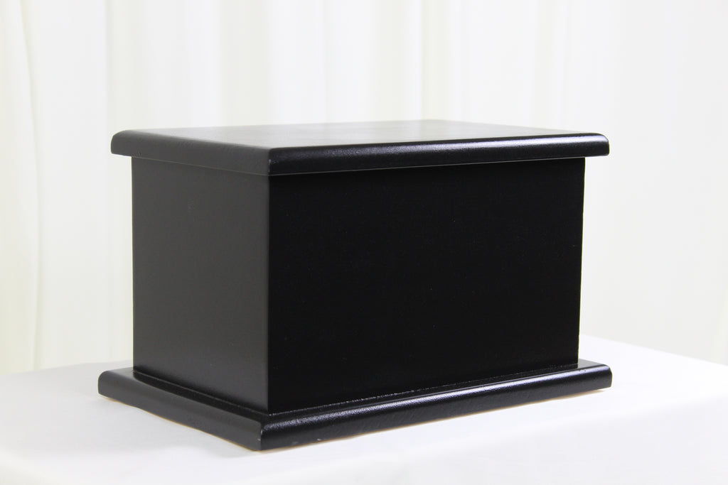 Painted Memorial Urn - Black