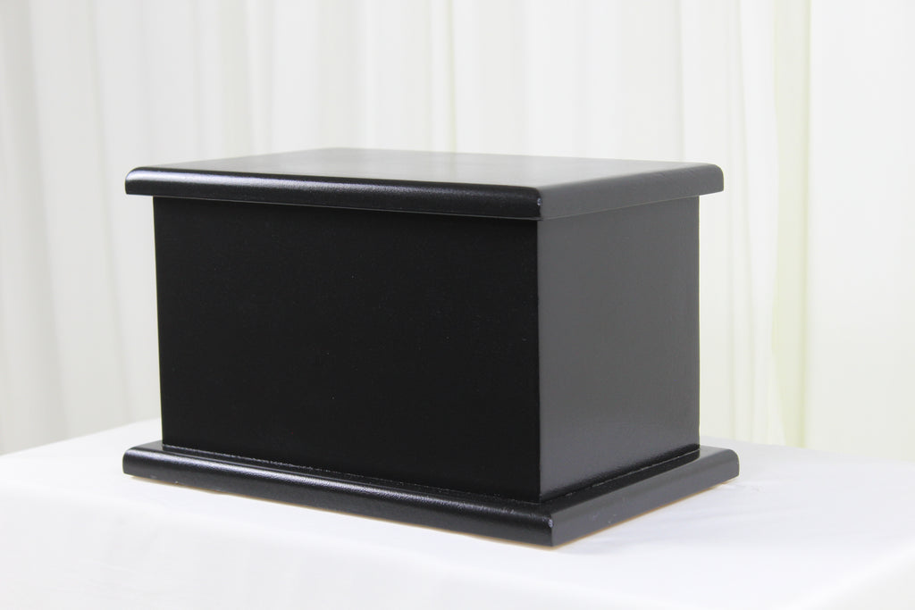 Painted Memorial Urn - Black