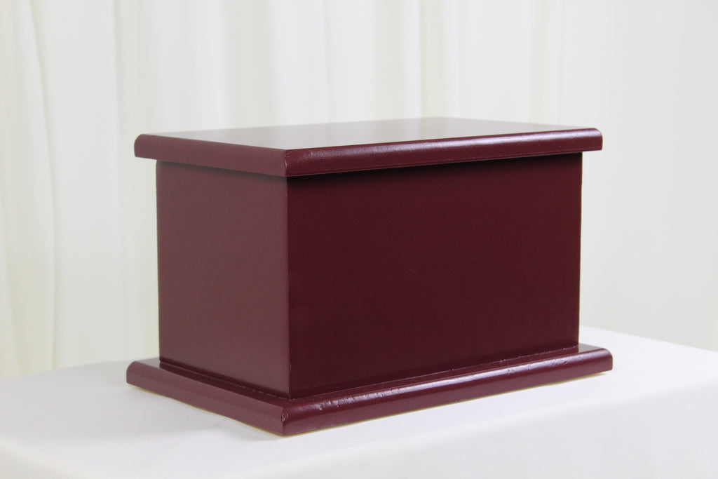 Painted Memorial Urn - Burgundy