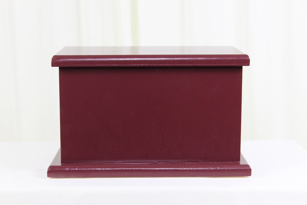 Painted Memorial Urn - Burgundy