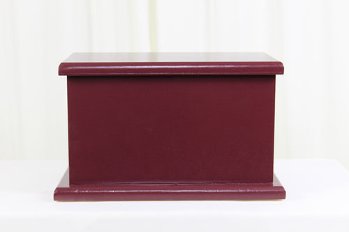 Painted Memorial Urn - Burgundy