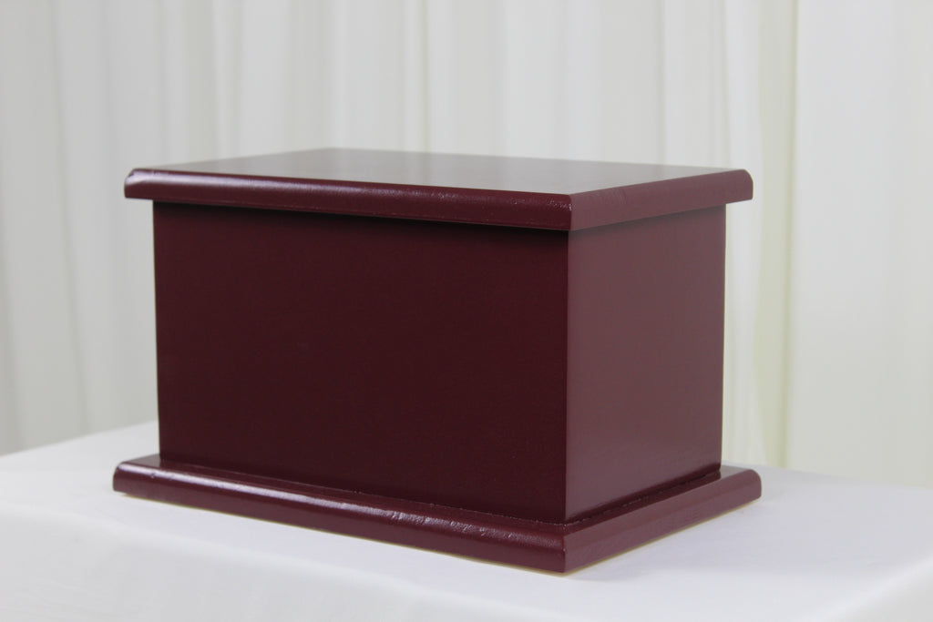 Painted Memorial Urn - Burgundy