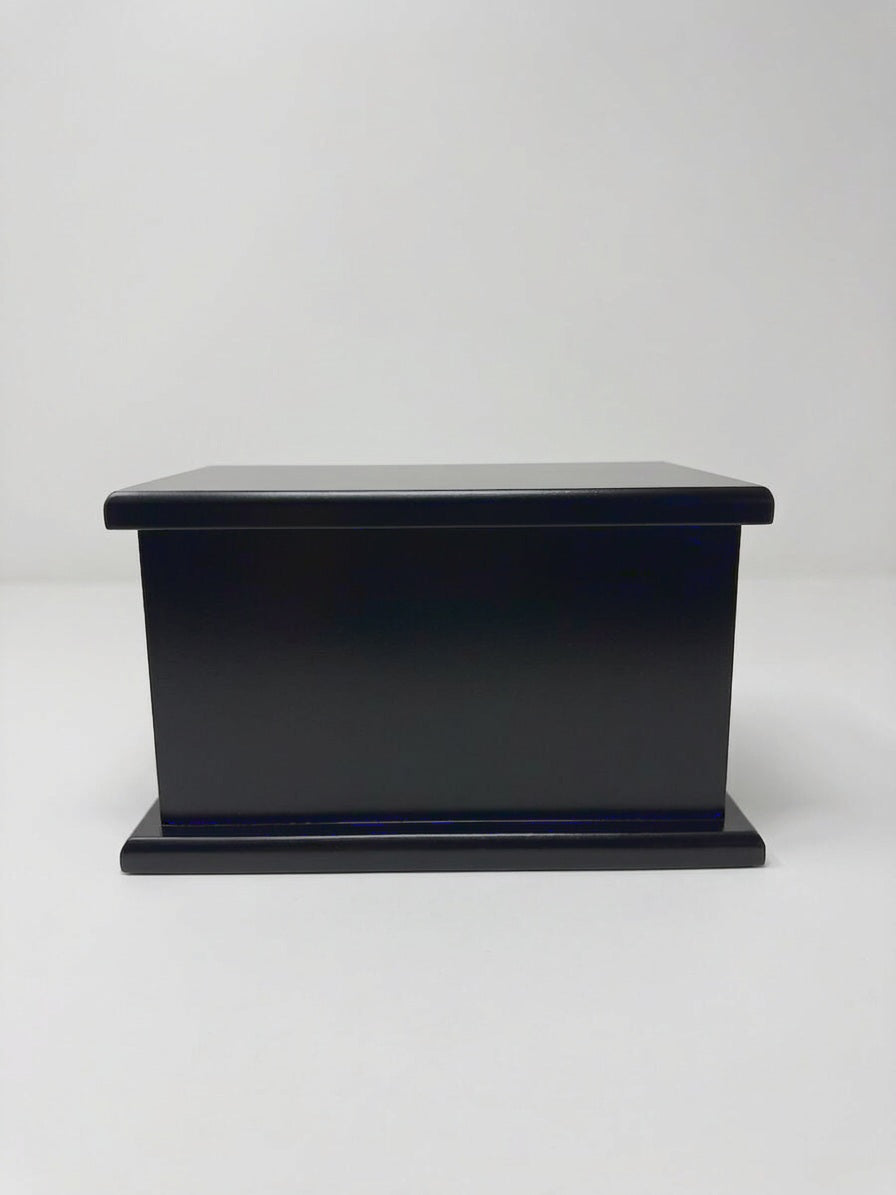 Black Painted Memorial Urn
