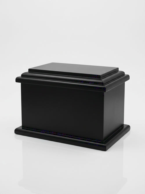 Black Painted Memorial Urn detail