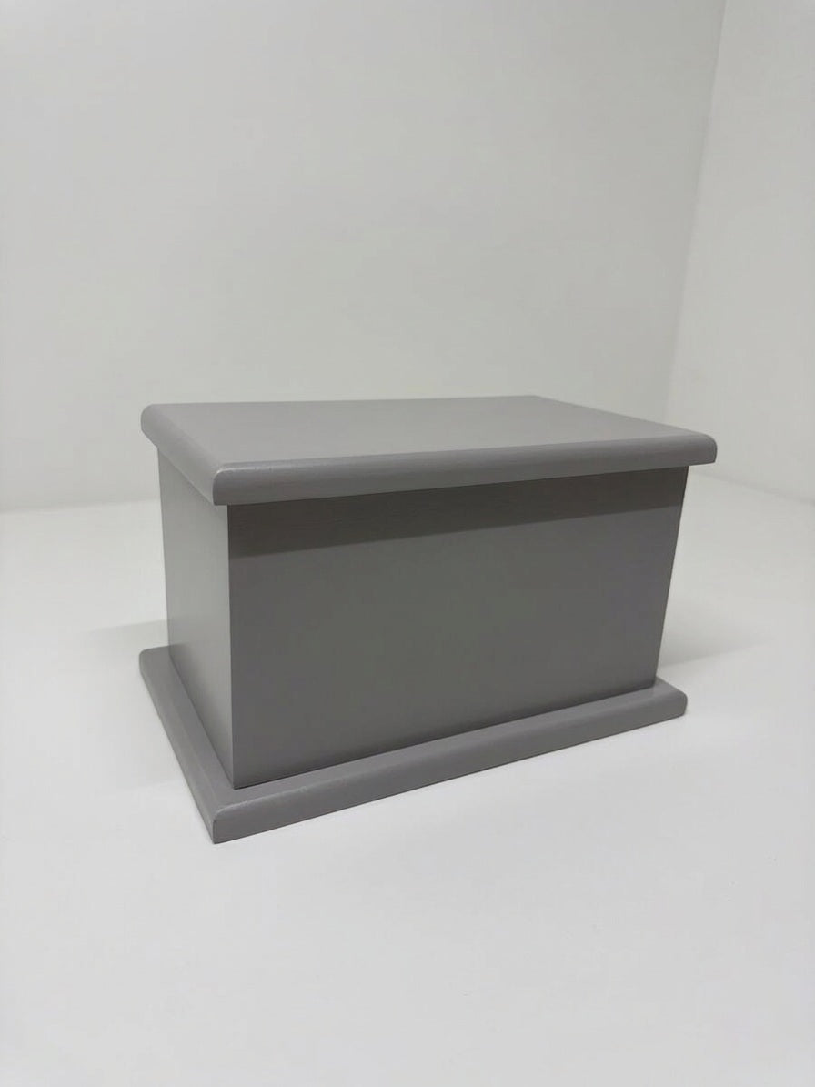 Gray Painted Memorial Urn finish
