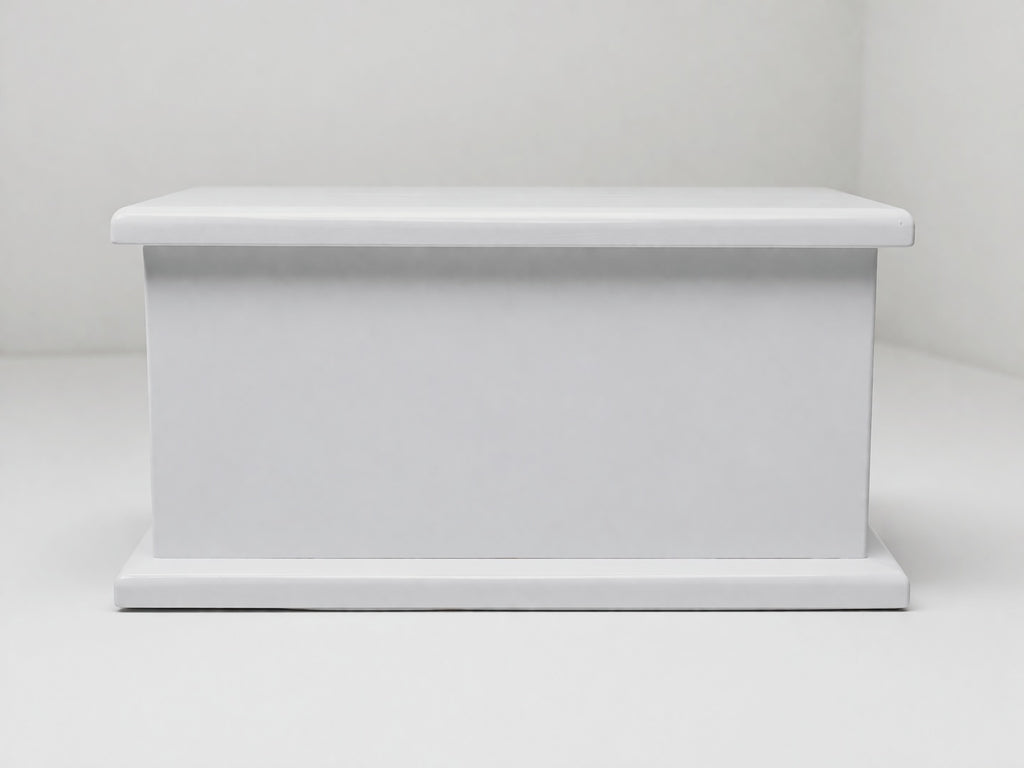 White Painted Memorial Urn lid